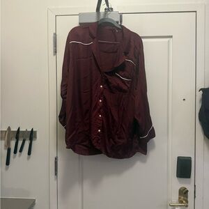 By Anthropologie Western Satin Pajamas